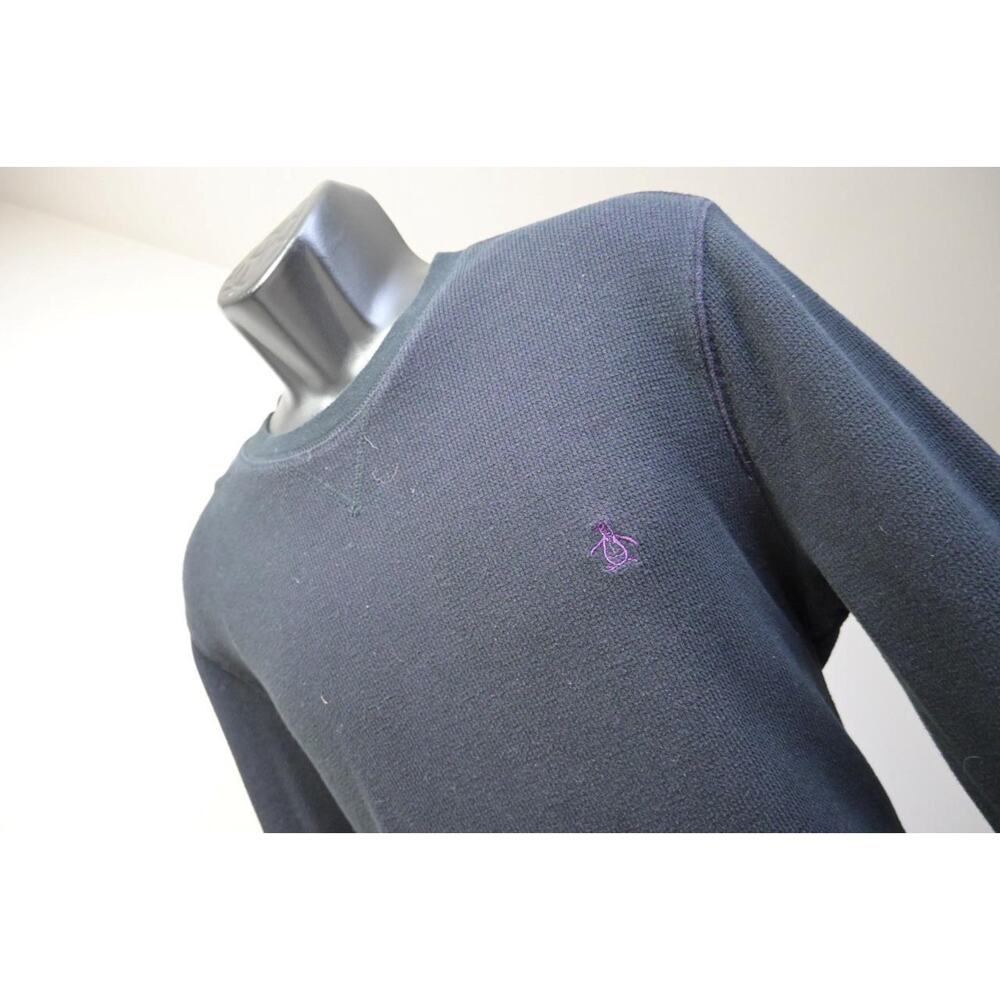 Penguin Munsingwear Thermal Sweatshirt‎ Sweater Black Mens Size XL